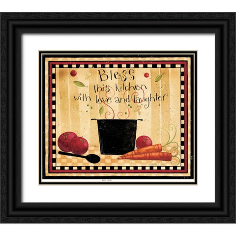 Bless Black Ornate Wood Framed Art Print with Double Matting by DiPaolo, Dan