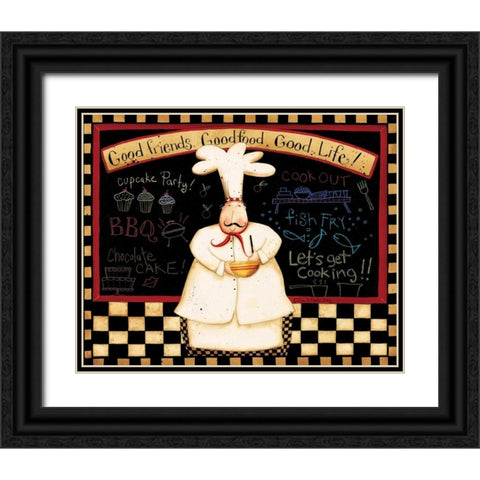 Good Friends Black Ornate Wood Framed Art Print with Double Matting by DiPaolo, Dan