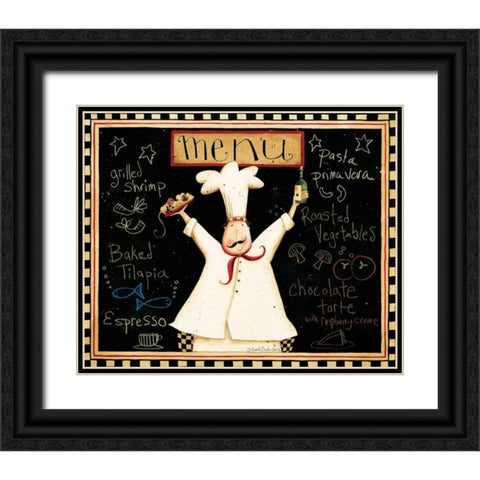 Menu Black Ornate Wood Framed Art Print with Double Matting by DiPaolo, Dan