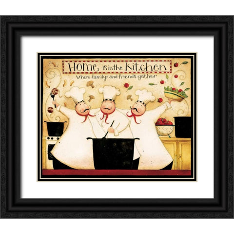 Home Cooking Black Ornate Wood Framed Art Print with Double Matting by DiPaolo, Dan