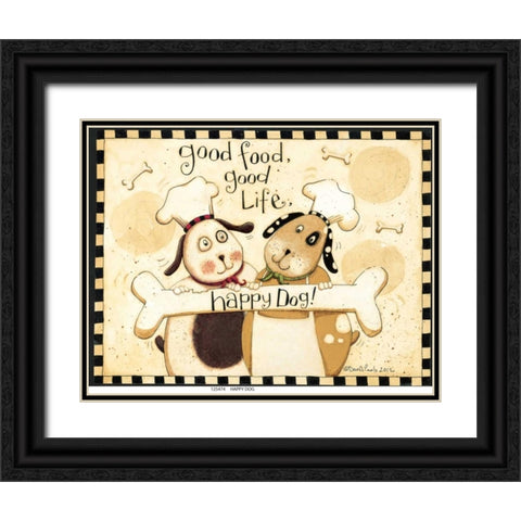 Happy Dogs Black Ornate Wood Framed Art Print with Double Matting by DiPaolo, Dan