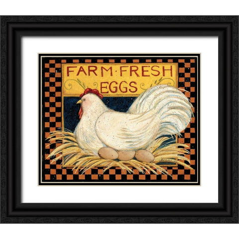 Fresh Eggs Black Ornate Wood Framed Art Print with Double Matting by DiPaolo, Dan