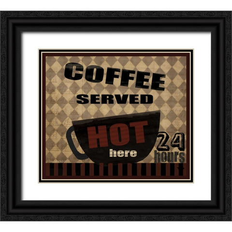 Served Hot Black Ornate Wood Framed Art Print with Double Matting by DiPaolo, Dan