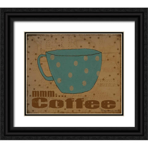 Coffee Brew Black Ornate Wood Framed Art Print with Double Matting by DiPaolo, Dan