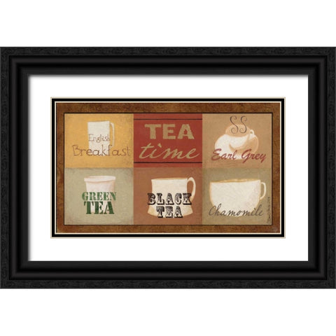 Tea Time 1 Black Ornate Wood Framed Art Print with Double Matting by DiPaolo, Dan