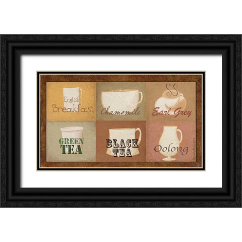 Tea Time 2 Black Ornate Wood Framed Art Print with Double Matting by DiPaolo, Dan