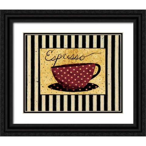 Espresso Stripes Black Ornate Wood Framed Art Print with Double Matting by DiPaolo, Dan
