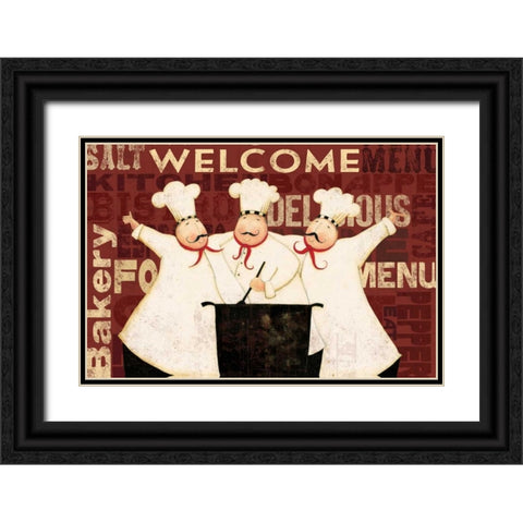 Chef Rug Black Ornate Wood Framed Art Print with Double Matting by DiPaolo, Dan