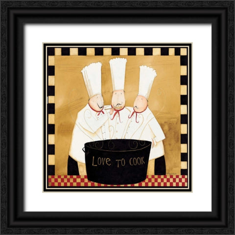 Bistro Chefs Black Ornate Wood Framed Art Print with Double Matting by DiPaolo, Dan