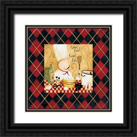 Yum Black Ornate Wood Framed Art Print with Double Matting by DiPaolo, Dan