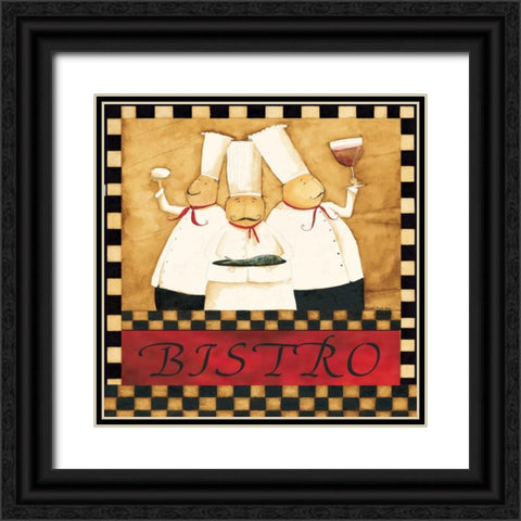 Bistro Chefs Black Ornate Wood Framed Art Print with Double Matting by DiPaolo, Dan