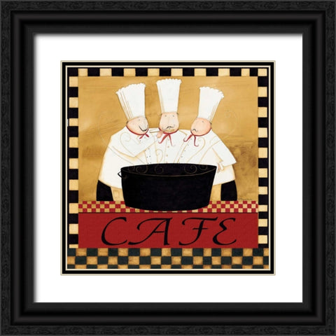 Cafe Chefs Black Ornate Wood Framed Art Print with Double Matting by DiPaolo, Dan