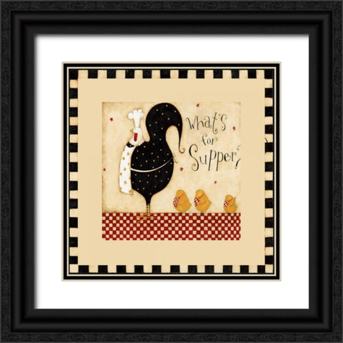 Mother With Chicks Black Ornate Wood Framed Art Print with Double Matting by DiPaolo, Dan