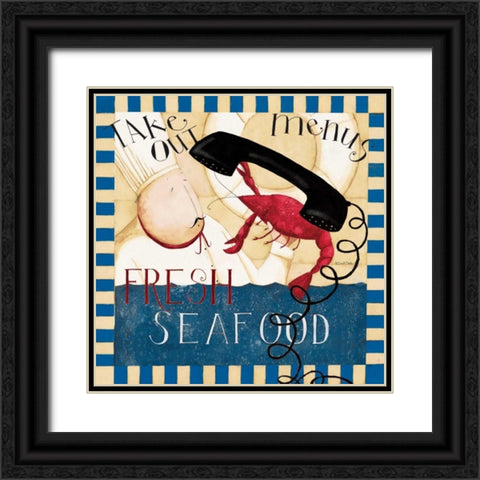 Order Seafood Black Ornate Wood Framed Art Print with Double Matting by DiPaolo, Dan