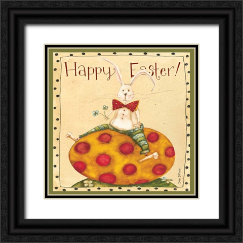 Bunny Egg Black Ornate Wood Framed Art Print with Double Matting by DiPaolo, Dan