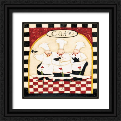 Cooking Together Black Ornate Wood Framed Art Print with Double Matting by DiPaolo, Dan