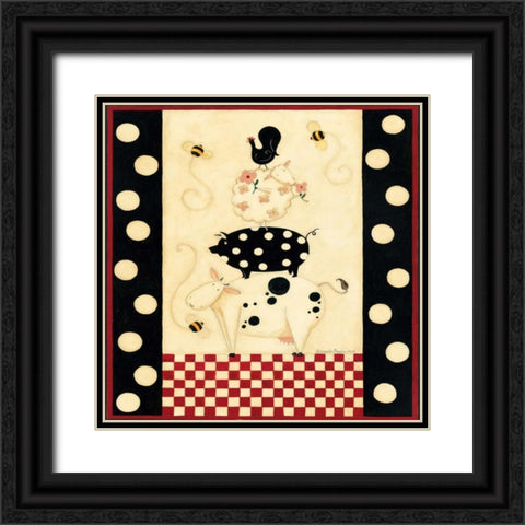 Animal Fun Black Ornate Wood Framed Art Print with Double Matting by DiPaolo, Dan