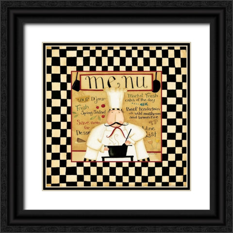 Todays Menu Black Ornate Wood Framed Art Print with Double Matting by DiPaolo, Dan
