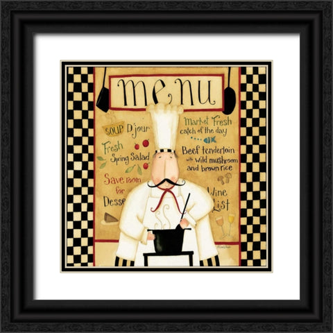 On The Menu Black Ornate Wood Framed Art Print with Double Matting by DiPaolo, Dan