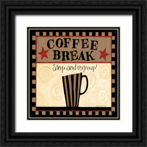 Drink The Coffee Black Ornate Wood Framed Art Print with Double Matting by DiPaolo, Dan