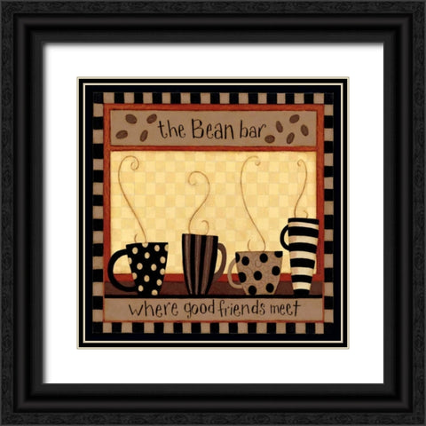Coffee Beanery Black Ornate Wood Framed Art Print with Double Matting by DiPaolo, Dan