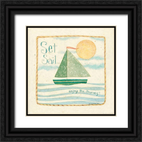Set Sail Black Ornate Wood Framed Art Print with Double Matting by DiPaolo, Dan