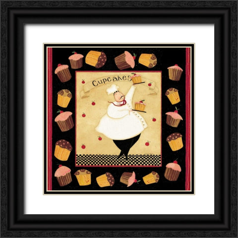My Cupcakes Black Ornate Wood Framed Art Print with Double Matting by DiPaolo, Dan