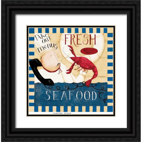 Menu Box Black Ornate Wood Framed Art Print with Double Matting by DiPaolo, Dan