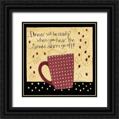 Coffee Smoke Black Ornate Wood Framed Art Print with Double Matting by DiPaolo, Dan