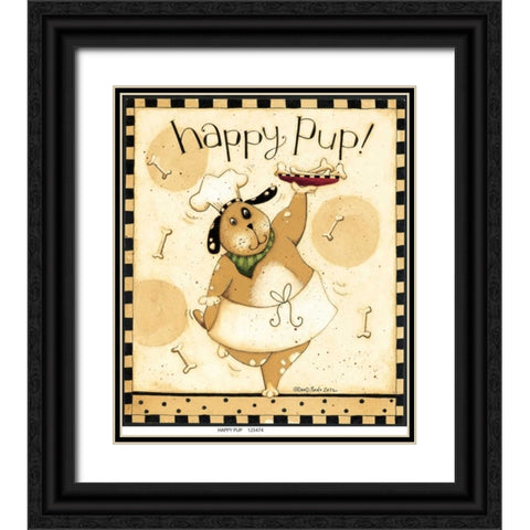 Happy Black Ornate Wood Framed Art Print with Double Matting by DiPaolo, Dan
