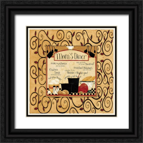 Eat Your Dinner Black Ornate Wood Framed Art Print with Double Matting by DiPaolo, Dan
