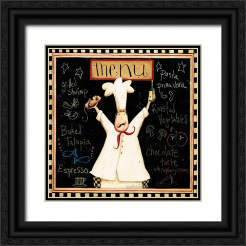 New Menu Black Ornate Wood Framed Art Print with Double Matting by DiPaolo, Dan