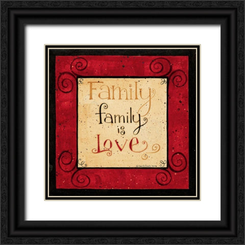 Family Black Ornate Wood Framed Art Print with Double Matting by DiPaolo, Dan