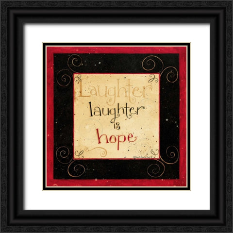 Laughter Black Ornate Wood Framed Art Print with Double Matting by DiPaolo, Dan