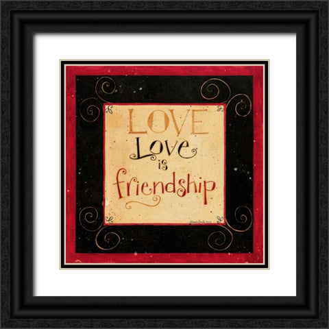 Love Black Ornate Wood Framed Art Print with Double Matting by DiPaolo, Dan