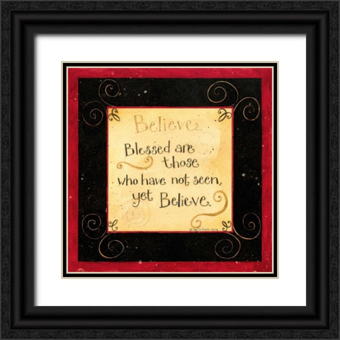 Believe Black Ornate Wood Framed Art Print with Double Matting by DiPaolo, Dan