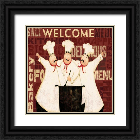 Welcome Chef Black Ornate Wood Framed Art Print with Double Matting by DiPaolo, Dan