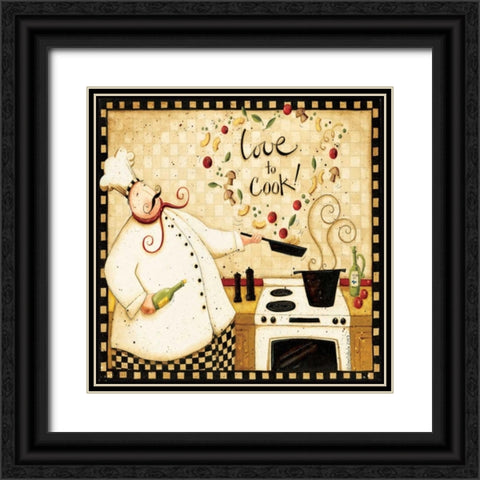 Love to Cook Black Ornate Wood Framed Art Print with Double Matting by DiPaolo, Dan