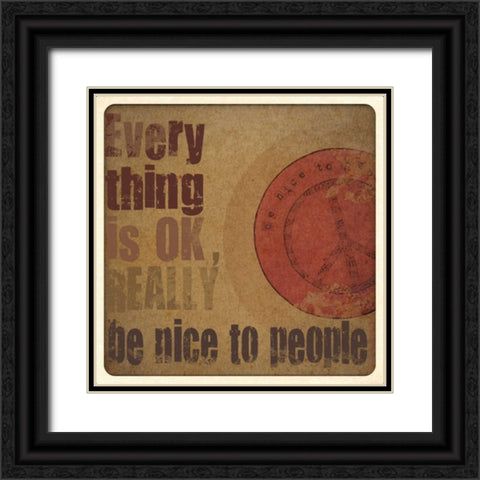 Its OK Black Ornate Wood Framed Art Print with Double Matting by DiPaolo, Dan