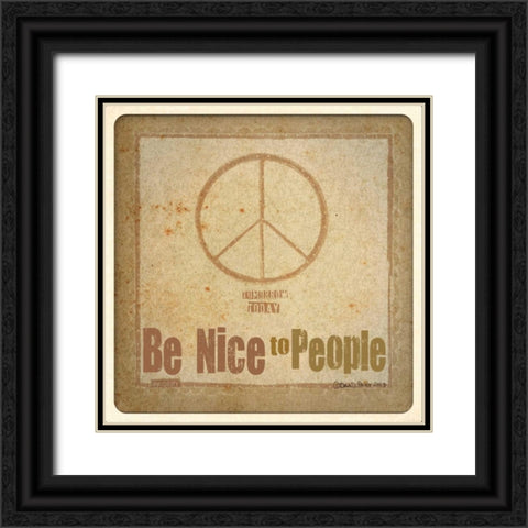 Peace Black Ornate Wood Framed Art Print with Double Matting by DiPaolo, Dan