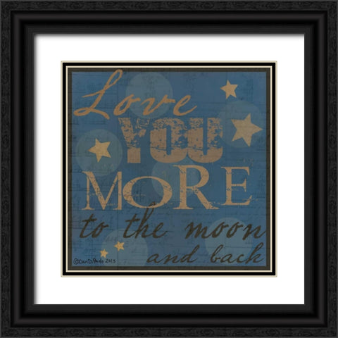 Love You More Final Black Ornate Wood Framed Art Print with Double Matting by DiPaolo, Dan