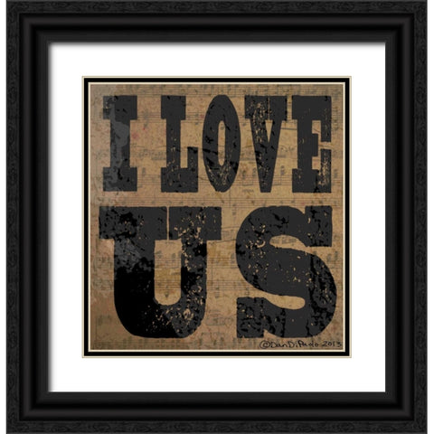 I love Us Black Ornate Wood Framed Art Print with Double Matting by DiPaolo, Dan