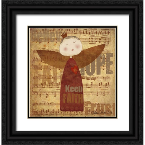 Keep Faith Black Ornate Wood Framed Art Print with Double Matting by DiPaolo, Dan