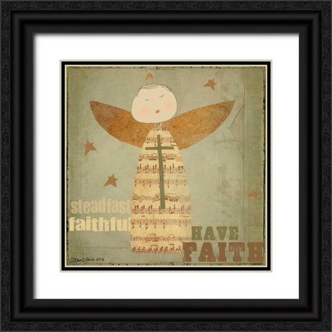 Faithful Angel 4 Black Ornate Wood Framed Art Print with Double Matting by DiPaolo, Dan