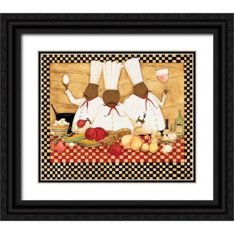 Loves To Cook Black Ornate Wood Framed Art Print with Double Matting by DiPaolo, Dan