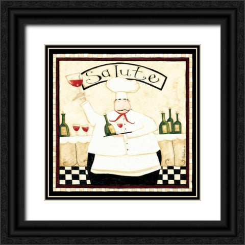 Wine Salute Black Ornate Wood Framed Art Print with Double Matting by DiPaolo, Dan
