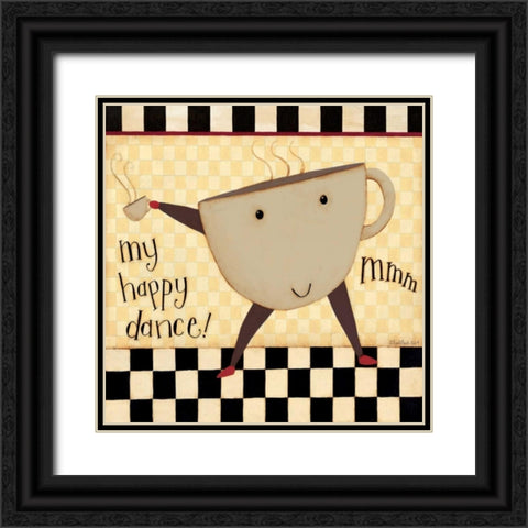 Coffee Dance Black Ornate Wood Framed Art Print with Double Matting by DiPaolo, Dan