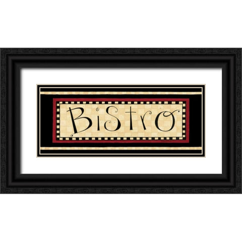 City Bistro Black Ornate Wood Framed Art Print with Double Matting by DiPaolo, Dan