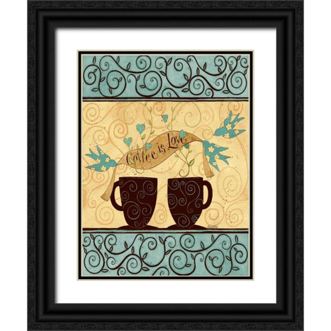 Strong Coffee Black Ornate Wood Framed Art Print with Double Matting by DiPaolo, Dan