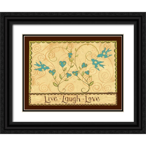 Love Black Ornate Wood Framed Art Print with Double Matting by DiPaolo, Dan